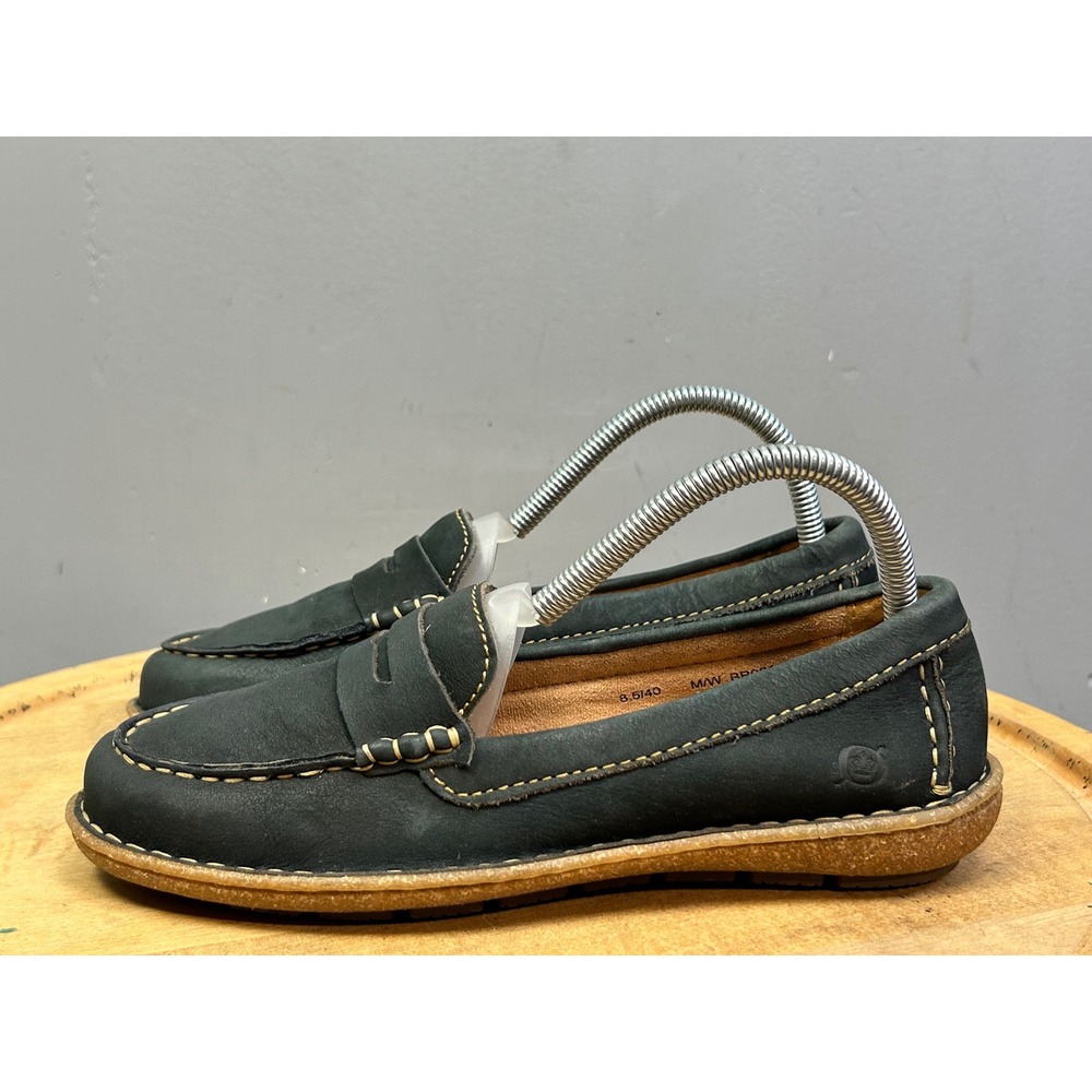 Born Loafers Womens 8.5 Dark Leather Penny Handcrafted BR0013434 Slip On - Picture 7 of 11